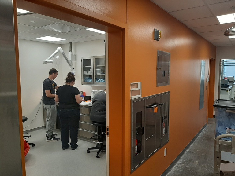 First sample collection in new COP building, Jan 2020